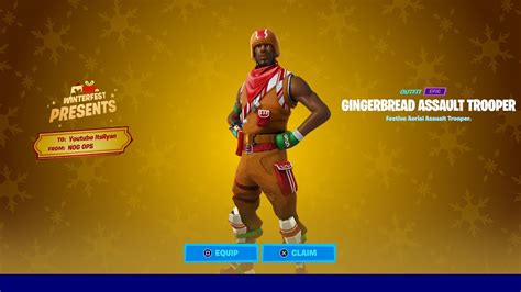 How To Get GINGERBREAD ASSAULT TROOPER SKIN for FREE in Fortnite! (Christmas Aerial Assault ...