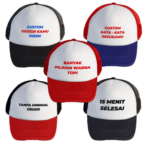 Topi Trucker Sablon Satuan / Topi Custom Sablon Satuan Design Suka Suka ...