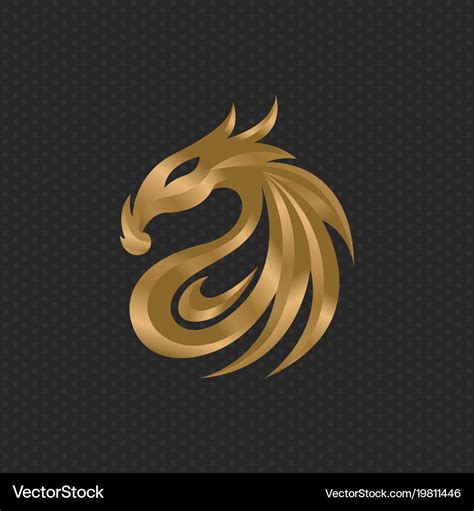 Dragon logo design template Royalty Free Vector Image