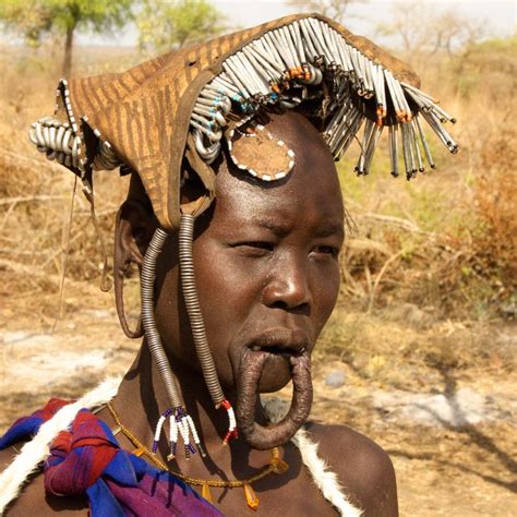 Traditional Mursi Women with Lip Plates