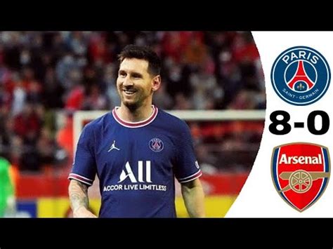 PSG VS Arsenal 8-0 | Highlights & Goals 2021 | Leo Messi Distroyed ...