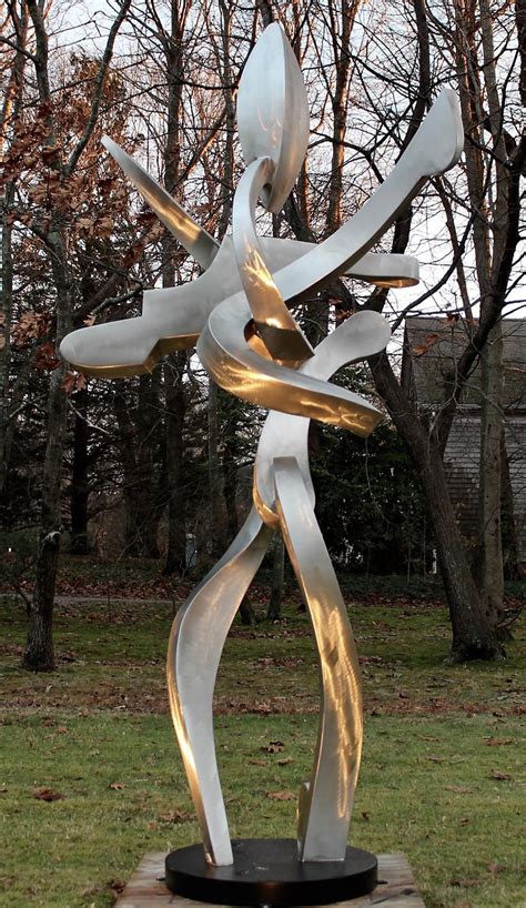 Kevin Barrett - "Flare", Unique Stainless Steel Abstract Sculpture, Large Outdoor Sculpture ...