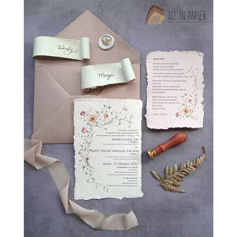 Jual Eco Wedding: Undangan Pernikahan dari Kertas Daur Ulang Cetak 1 ...