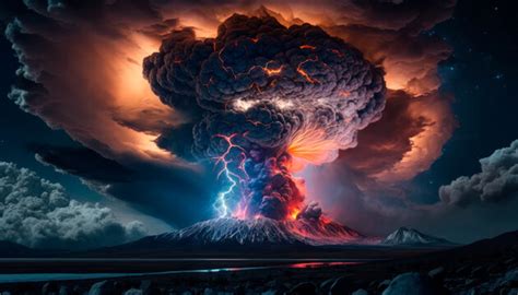 Lightning Storm Volcano