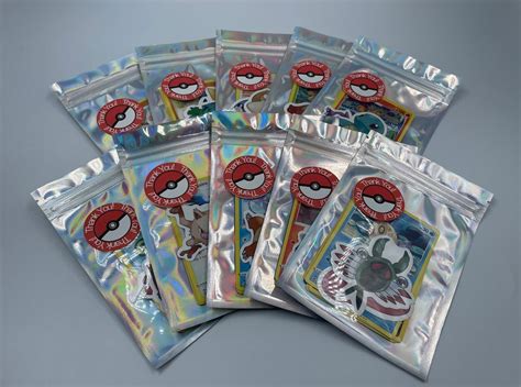 10 Pack Pokémon Party Card Pack Favors/ Pokemon Party Favors/ 6 Cards in Each Pack Plus Stickers ...