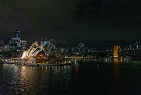 Sydney Opera House at Night Stock Image - Image of panorama, reflecting ...