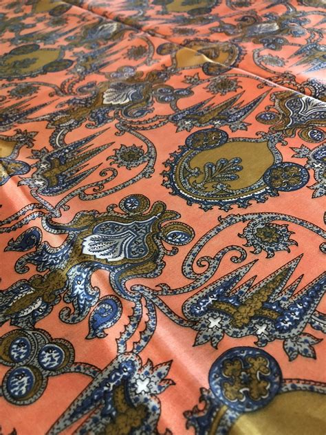 Paisley Fabric, Paisley Print, Silk Fabric, Vintage Home Decor, Vintage House, Vintage Silk ...