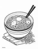 Coloring Pages Noodles / Noodle Day Foods Culture Art sketch template