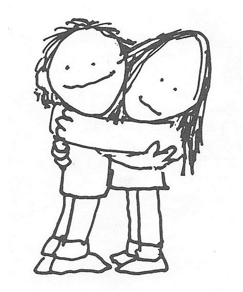 HUG A FRIEND | Friends hugging, Drawings, Hug