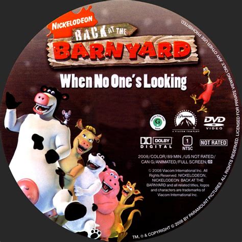 Back At The Barnyard When No One's Looking - Scanned DVD Labels - Back ...