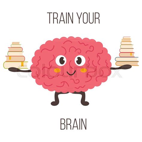 Train your brain poster with funny ... | Stock vector | Colourbox