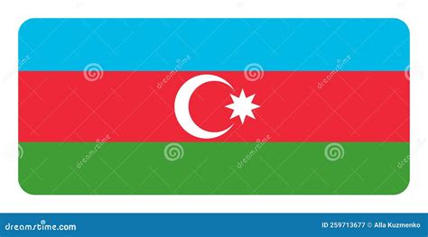 Flag of Azerbaijan. Azerbaijani National Symbol in Official Colors ...