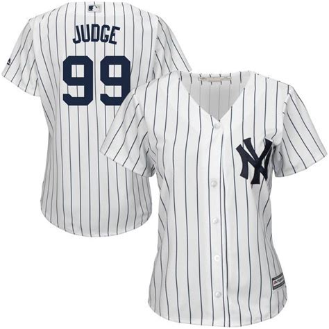 Women's New York Yankees Aaron Judge Majestic Home White Cool Base ...