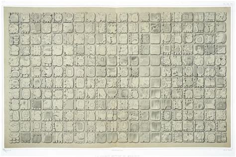 'Large Plaque with Ideographic Writing from the Temple of Inscriptions' Giclee Print - Johann ...