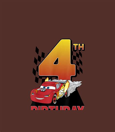 Disney Pixar Cars Lightning McQueen 4th Birthday Peel Out2 Digital Art ...