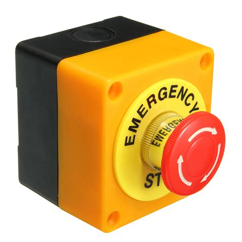 Push Button Switch 1 NO 1 NC 10A 660V Emergency Stop Waterproof | Alex NLD