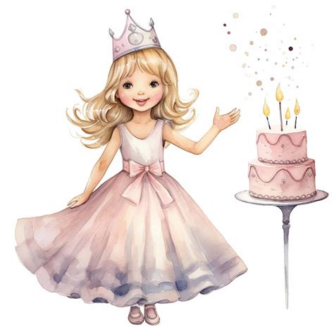 Premium AI Image | Princess Illustration with Watersplash Color