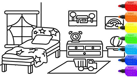 Kids Bedroom Coloring Pages : Discover kids bedroom and nursery ideas that are fashionable and fun.