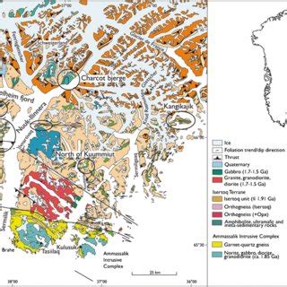 Simplified geological map of Auppaluttoq. The map is based on detailed ...