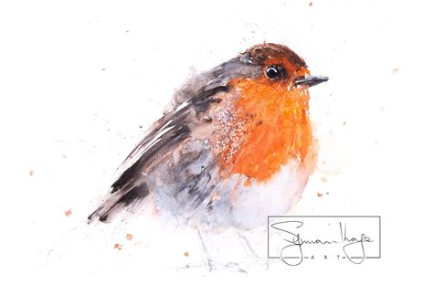 Robin Painting - Robin Watercolour Painting - Hand Signed Limited ...