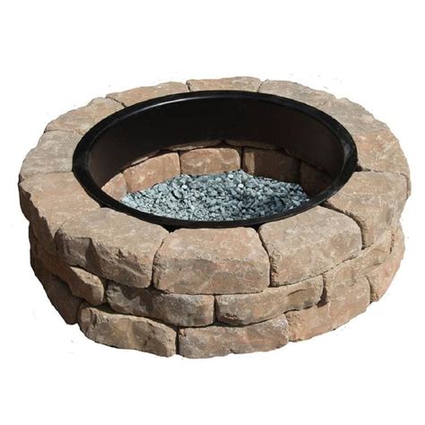 43.5-in W x 43.5-in L Tan/Brown Concrete Fire Pit Kit at Lowes.com