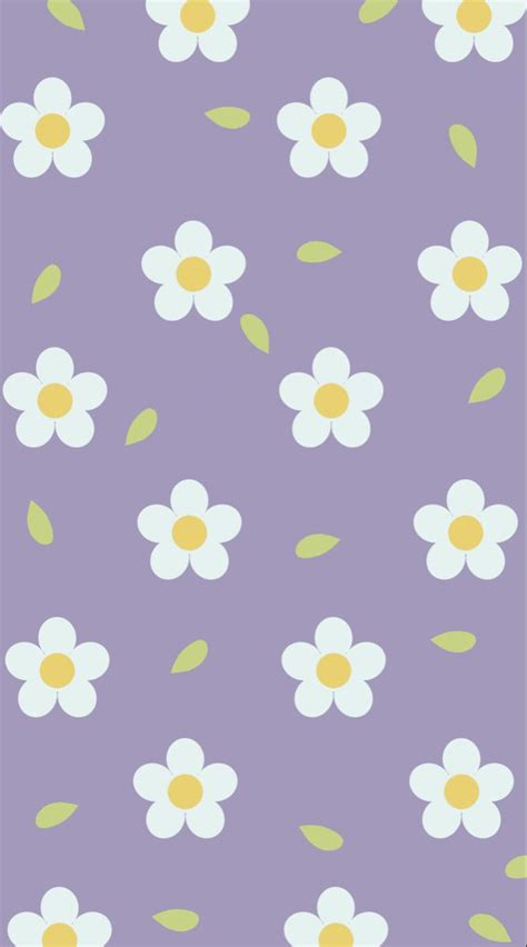 Cute Purple Flower Wallpaper | IOS IPhone Android Samsung Wallpaper