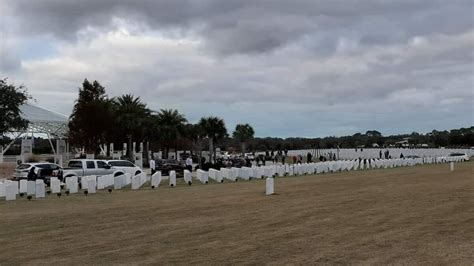 Crews work to clean up Sarasota National Cemetery over the weekend