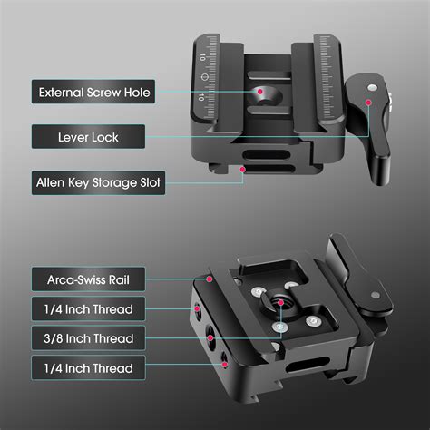 Manbily PA-02 QR Quick Release Clamp Arca Swiss Dovetail to Picatinny Adapter,New Arrival