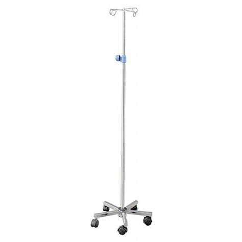 Medical Hospital Height Adjustable 5 Legs Stainless Infusion IV Pole IV Drip Stand Pole Drip ...