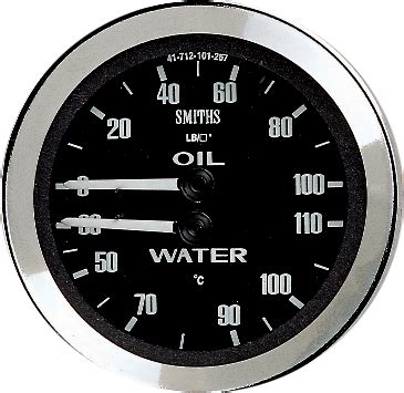 an oil pressure gauge on a white background