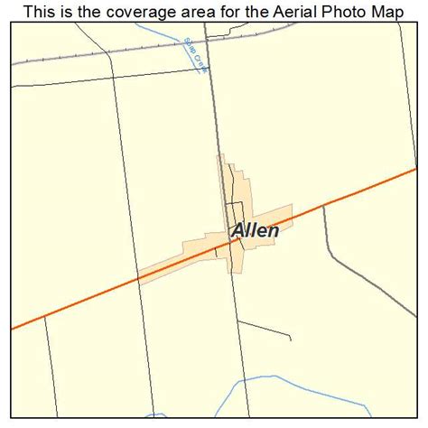 Aerial Photography Map of Allen, MI Michigan