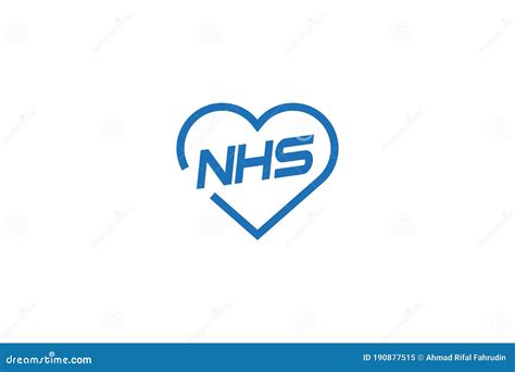 NHS Logo Design . Letter NHS In The Hearth Shape Logo Design . Vector Illustration ...