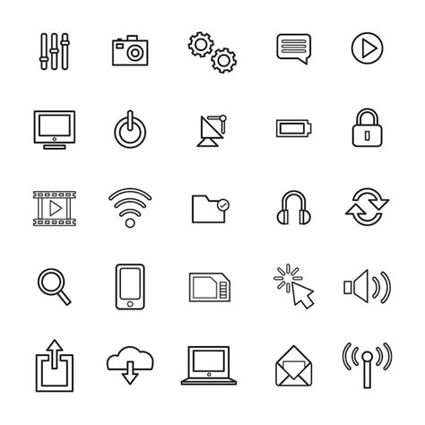 Free Vector | Vector Illustration UI Technology Icon Concept