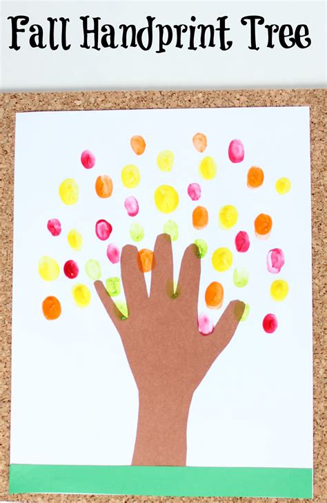 Fall Handprint Tree Craft | Make and Takes