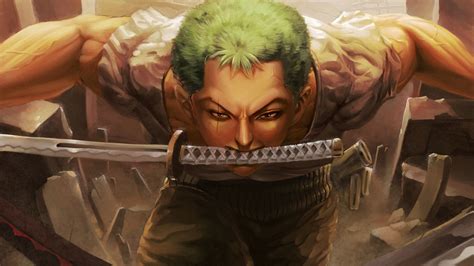 One Piece Roronoa Zoro Keeping A Sword On Mouth 4K HD Anime Wallpapers ...