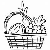 Fruit Basket Coloring Page · Creative Fabrica sketch template