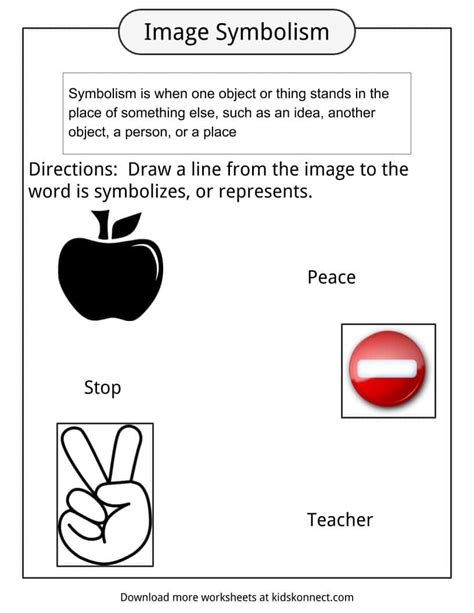 Symbolism Definition Literature Worksheet