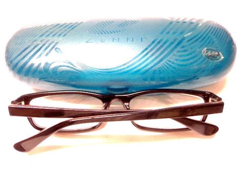 ZENNI EYEWEAR 47-16-130 EYEGLASSES BLACK RECTANGLE FRAMES W/CASE@ | eBay