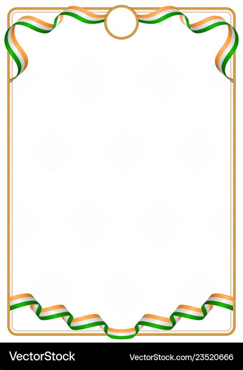 Frame and border of india colors flag Royalty Free Vector