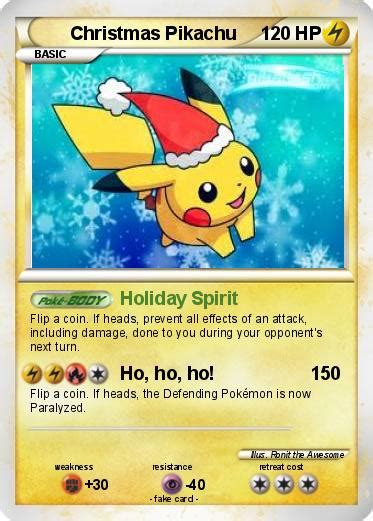 Pokémon Christmas Pikachu 8 8 - Holiday Spirit - My Pokemon Card