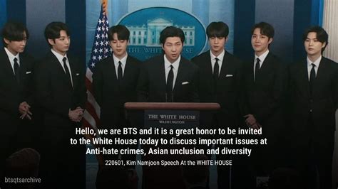 BTS Speech At The White House | ARMY's Amino