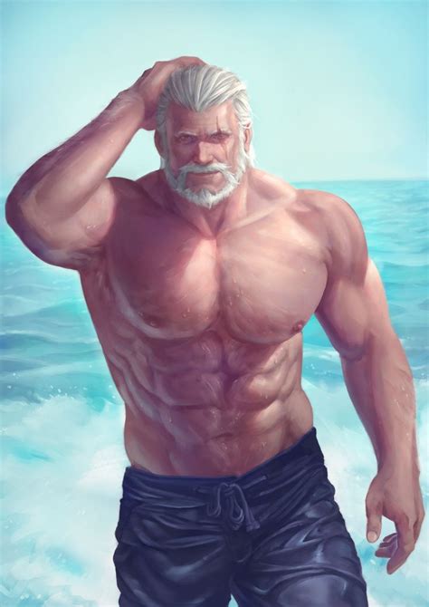 Beachhardt | Fantasy art men, Muscle man anime, Cartoon man