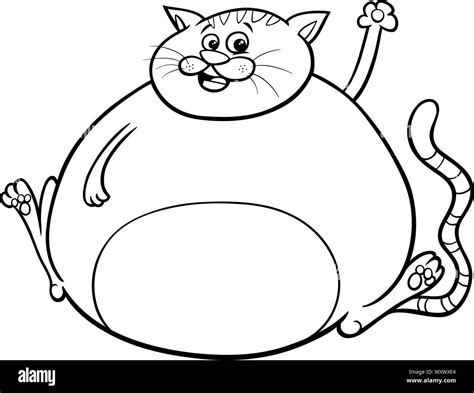 Cat overweight Black and White Stock Photos & Images - Alamy