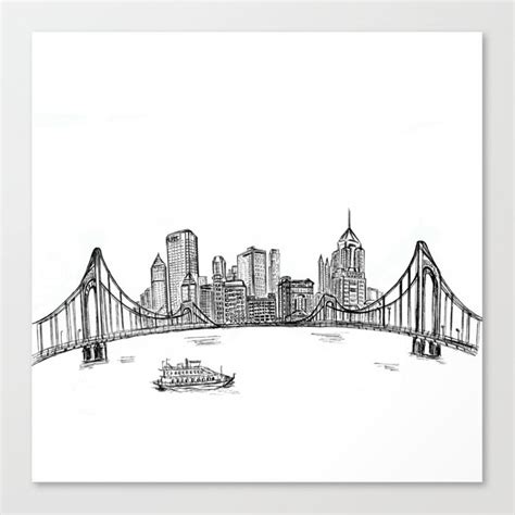 Pittsburgh Skyline Drawing at PaintingValley.com | Explore collection of Pittsburgh Skyline Drawing