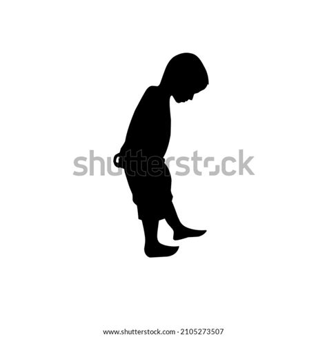 Boy Standing Silhouette Vector Illustration Stock Vector (Royalty Free ...