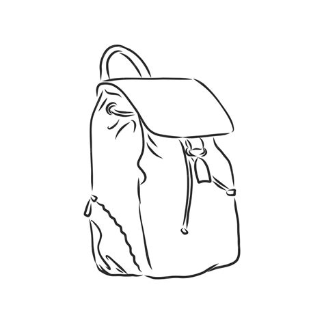 Premium Vector | Vector sketch illustration - hipster backpack. backpack vector sketch illustration