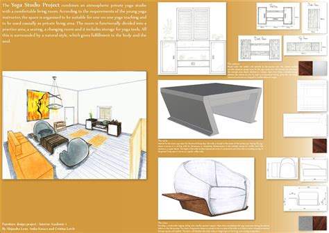 Furniture design project - Yoga teacher's interior - Presentation board by cristinalerch - Issuu