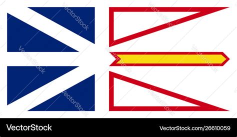 Flag newfoundland and labrador in canada Vector Image