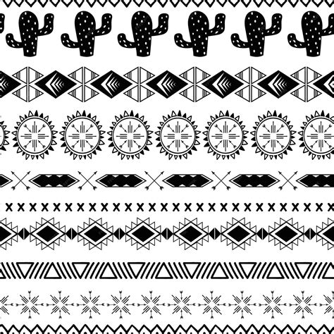 Aztec Print Wallpaper Black And White