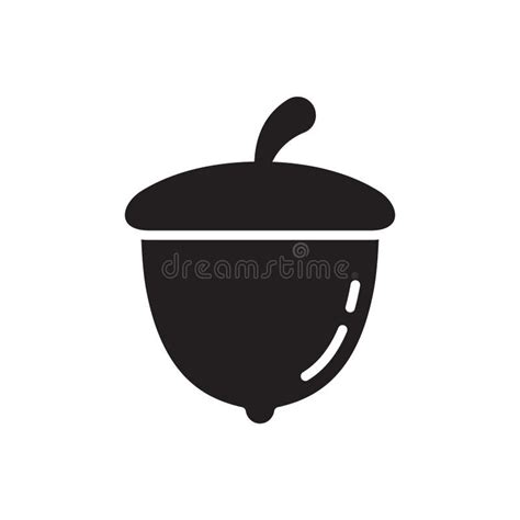 Acorn silhouette icon stock vector. Illustration of vector - 235337334